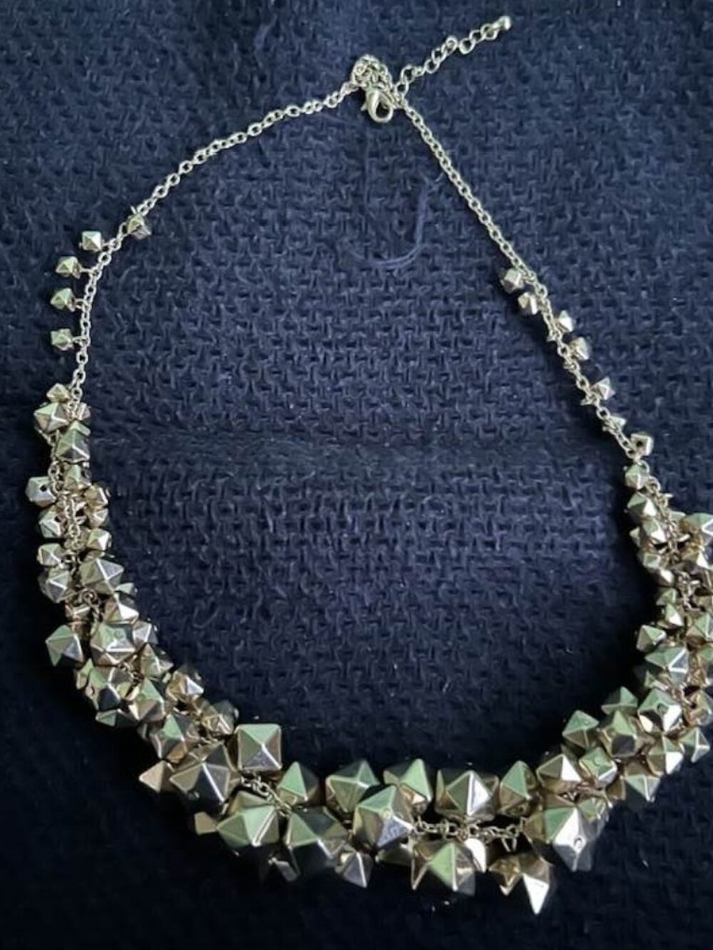 Chunk, Metallic, Beaded Necklace